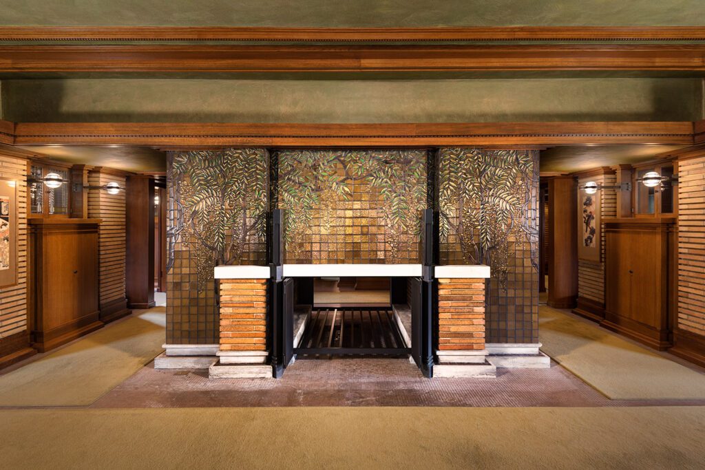 Wisteria Mosaic Fireplace