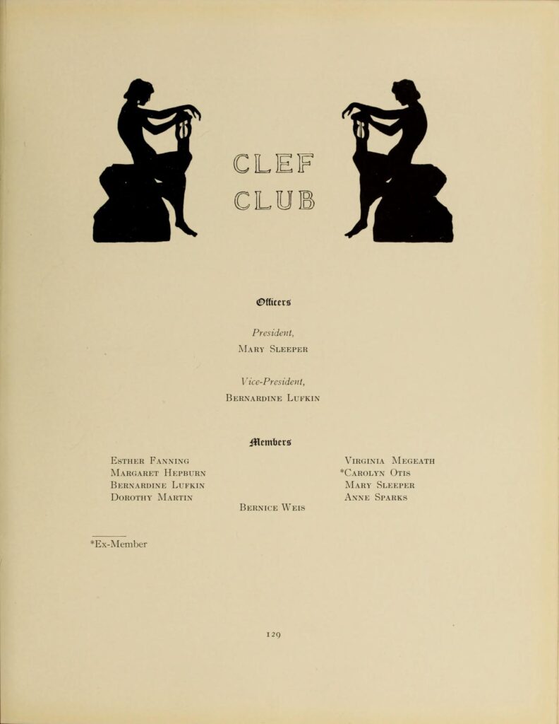 Clef Club, Smith College Yearbook,